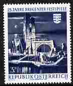 Austria 1970 25th Anniversary of Bregenz festival 3s50 unmounted mint SG 1591, stamps on music, stamps on strauss, stamps on operas