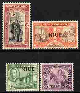 Niue 1946 KG6 Peace set of 4 unmounted mint, SG 98-101, stamps on , stamps on  kg6 , stamps on peace, stamps on victory, stamps on aviation, stamps on  ww2 , stamps on st george, stamps on 