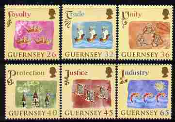 Guernsey 2004 800th Anniversary of Allegiance to England perf set of 6 unmounted mint, SG 1038-43, stamps on ships, stamps on knots, stamps on fish