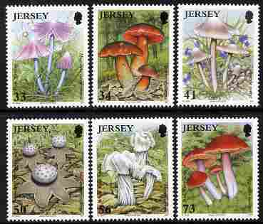 Jersey 2005 Fungi perf set of 6 unmounted mint, SG 1240-45, stamps on fungi