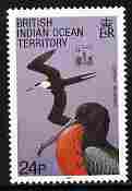 British Indian Ocean Territory 1990 Birds 24p Great Frigate Bird unmounted mint SG 92, stamps on birds