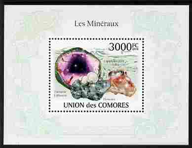 Comoro Islands 2010 Minerals perf m/sheet unmounted mint, stamps on minerals