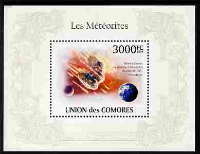Comoro Islands 2010 Meteorites perf m/sheet unmounted mint, stamps on minerals, stamps on astrology, stamps on space, stamps on astronomy