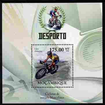 Mozambique 2010 Road Cycle Racing perf m/sheet unmounted mint, stamps on sport, stamps on bicycles