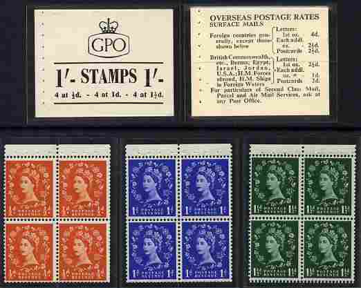 Great Britain 1951 QEII 1s booklet exploded unmounted mint panes and fine perfs, SG BD10, stamps on 