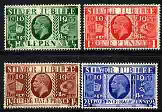 Great Britain 1935 KG5 Silver Jubilee set set of 4 unmounted mint, SG 453-6, stamps on silver jubilee, stamps on  kg5 , stamps on 