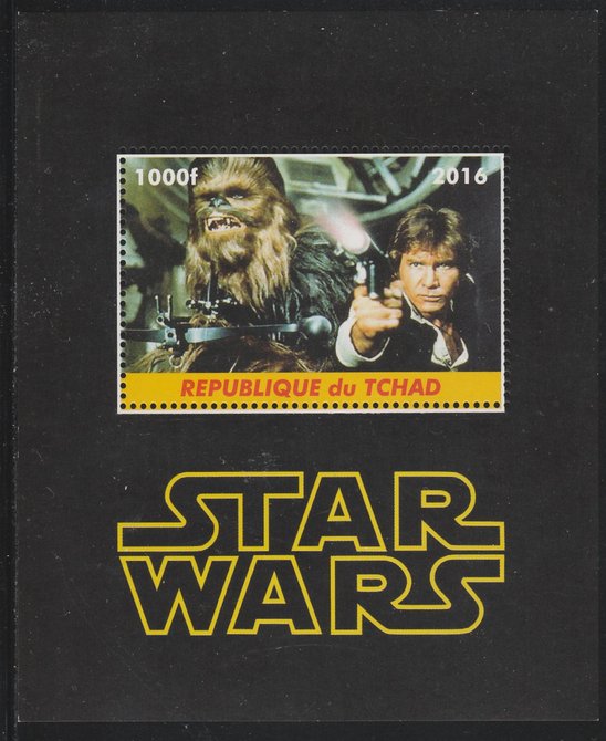 Chad 2016 Star Wars perf s/sheet containing 1 value unmounted mint. Note this item is privately produced and is offered purely on its thematic appeal. . , stamps on star wars, stamps on sci-fi, stamps on films, stamps on cinema, stamps on movies