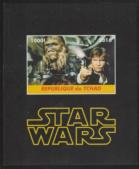 Chad 2016 Star Wars imperf s/sheet containing 1 value unmounted mint. Note this item is privately produced and is offered purely on its thematic appeal. . , stamps on star wars, stamps on sci-fi, stamps on films, stamps on cinema, stamps on movies