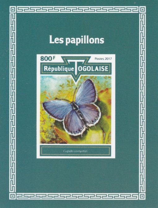 Togo 2017 Butterflies #2 imperf deluxe sheet unmounted mint. Note this item is privately produced and is offered purely on its thematic appeal., stamps on butterflies