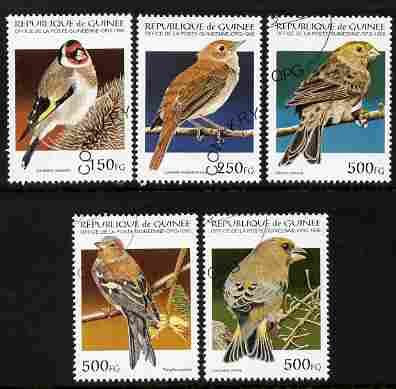 Guinea - Conakry 1995 Birds perf set of 5 fine cto used SG 1629-33, stamps on birds