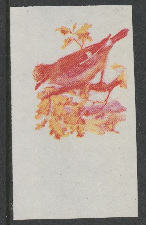 Calf of Man 1973 Birds - Jay 30m imperf proof in magenta & yellow only on gummed paper, unmounted mint as Rosen CA263, stamps on , stamps on  stamps on birds, stamps on  stamps on jay