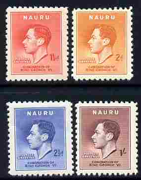 Nauru 1937 KG6 Coronation set of 4 unmounted mint SG 443-47, stamps on , stamps on  kg6 , stamps on coronation