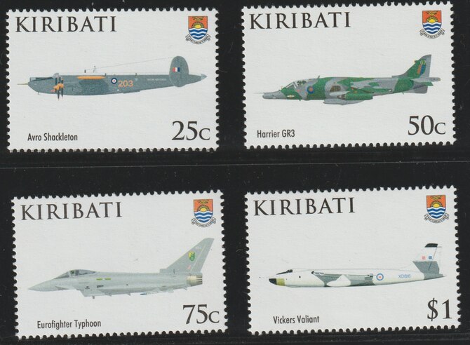 Kiribati 2008 90th Anniversary of Royal Air Force set of 4 unmounted mint SG823-26, stamps on aviation, stamps on  raf , stamps on royal air force, stamps on 