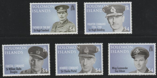 Solomon Islands 2008 90th Anniversary of Royal Air Force set of 5 unmounted mint SG1232-36, stamps on aviation, stamps on  raf , stamps on royal air force, stamps on 