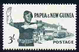 Papua New Guinea 1961-62 Traffic Policeman 3s unmounted mint SG 32, stamps on , stamps on  kg6 , stamps on coronation