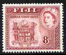 Fiji 1953 Royal Visit 8d Arms unmounted mint, SG 279, stamps on royalty, stamps on royal visit, stamps on 