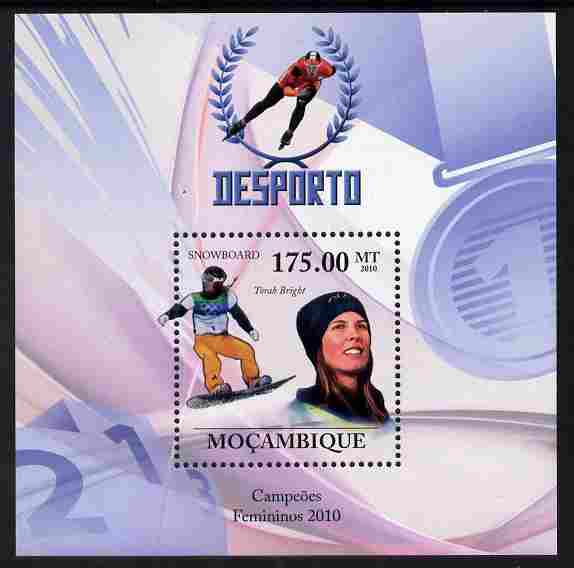 Mozambique 2010 Sport - Winter Games - Women perf m/sheet unmounted mint, stamps on personalities, stamps on sport, stamps on 