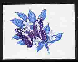 Lesotho 1984 Butterflies Christmas Butterfly 5m (top value) imperf proof in blue & magenta colours only minor wrinkles but unmounted mint as SG 578, stamps on , stamps on  stamps on butterflies