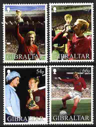 Gibraltar 2002 Football World Cup - Englands Victory perf set of 4 unmounted mint SG 1006-1009, stamps on football