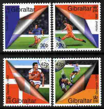 Gibraltar 2000 Football European Championship perf set of 4 unmounted mint SG 907-10, stamps on football