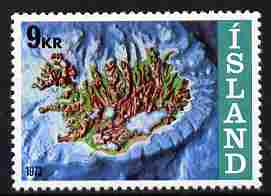 Iceland 1972 Icelands Offshore Claims 9k unmounted mint SG 499, stamps on fishing, stamps on maps