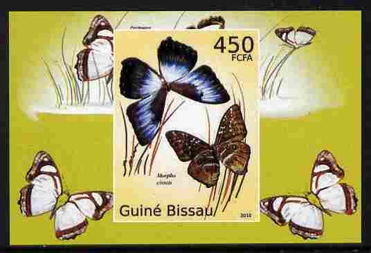 Guinea - Bissau 2010 Butterflies #06 individual imperf deluxe sheet unmounted mint. Note this item is privately produced and is offered purely on its thematic appeal , stamps on butterflies