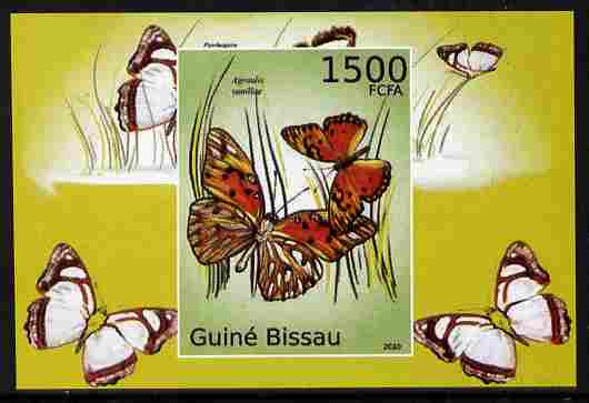 Guinea - Bissau 2010 Butterflies #07 individual imperf deluxe sheet unmounted mint. Note this item is privately produced and is offered purely on its thematic appeal , stamps on butterflies