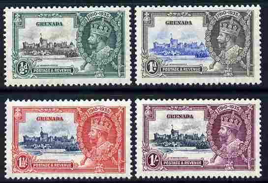 Grenada 1935 KG5 Silver Jubilee set of 4, mounted mint SG 145-8, stamps on , stamps on  kg5 , stamps on silver jubilee, stamps on castles