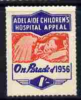 Cinderella - Australia 1956 Childrens Hospital Appeal - On Parade 1s label unmounted mint, stamps on children, stamps on hospitals, stamps on cinderella