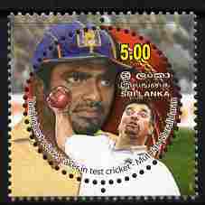 Sri Lanka 2009 Muttiah Muralitharan - Highest Wicket Taker in Test Cricket 5r unmounted mint SG 1925, stamps on , stamps on  stamps on personalities, stamps on  stamps on cricket, stamps on  stamps on sport