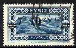 Syria 1926 7p50 on 2p50 light blue, fine used single with no stop variety as SG217, stamps on 