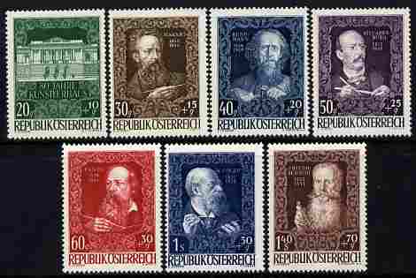 Austria 1948 80th Anniversary of Creative Arts perf set of 7 unmounted mint SG 1145-51, stamps on personalities, stamps on arts.