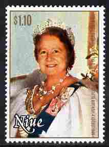Niue 1980 Queen Mother 80th Bday $1.10 unmounted mint, SG 364, stamps on royalty, stamps on queen mother, stamps on 80th