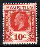 Mauritius 1921-34 KG5 10c carmine-red die II unmounted mint, SG 230, stamps on , stamps on  kg5 , stamps on 