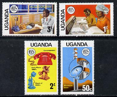 Uganda 1976 Telecommunications set of 4, SG 163-66 unmounted mint, stamps on communications