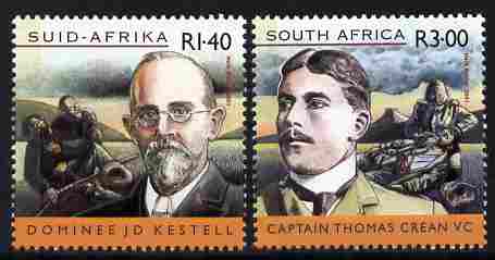 South Africa 2001 Centenary of Anglo-Boer War - 3rd issue perf set of 2 unmounted mint SG 1343-4, stamps on militaria, stamps on battles, stamps on medical, stamps on  vc , stamps on victoria cross, stamps on medals