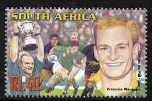 South Africa 2001 Sporting Heroes - Francois Pienaar (rugby) 1r40 unmounted mint SG 1250, stamps on personalities, stamps on sport, stamps on rugby