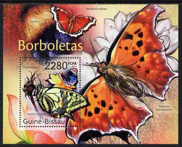 Guinea - Bissau 2011 Butterflies #1 perf m/sheet unmounted mint, stamps on butterflies