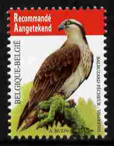 Belgium 2010-14 Birds - Osprey inscribed Recommande Aangetekend unmounted mint, , stamps on birds, stamps on birds of prey, stamps on osprey