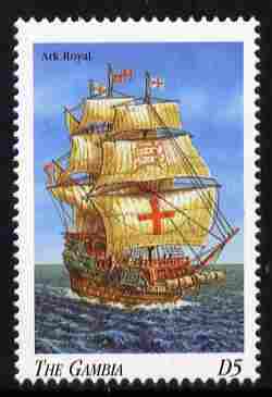 Gambia 1998 Ships - Ark Royal 5D unmounted mint SG 2909, stamps on ships, stamps on 