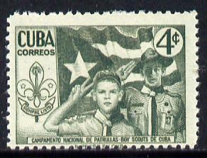 Cuba 1954 Third National Scout Camp unmounted mint, SG 721*, stamps on scouts