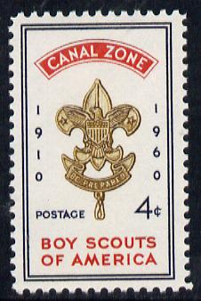 Canal Zone 1960 Scout Anniversary unmounted mint, SG 216*, stamps on , stamps on  stamps on scouts