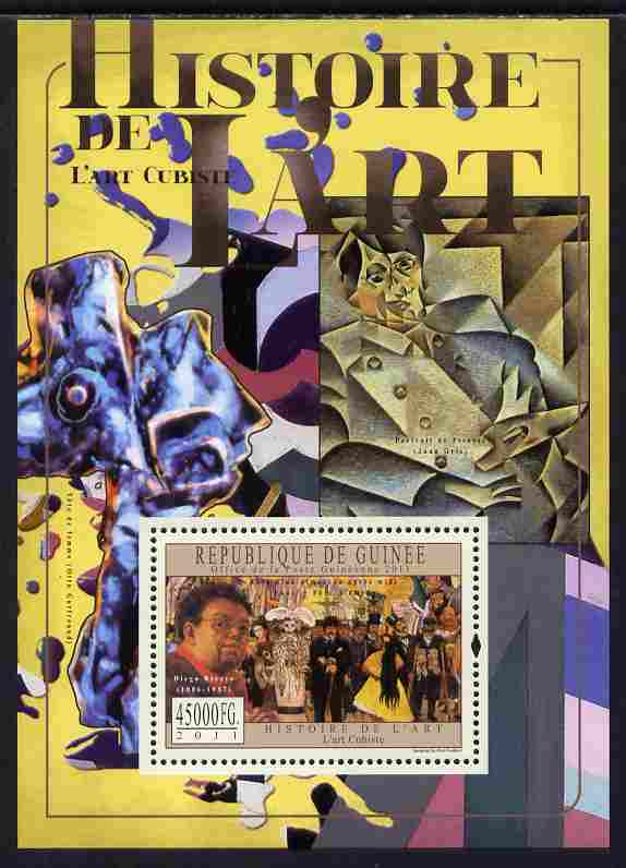 Guinea - Conakry 2011 History of Art - Cubist Art perf s/sheet unmounted mint, stamps on , stamps on  stamps on arts, stamps on  stamps on picasso