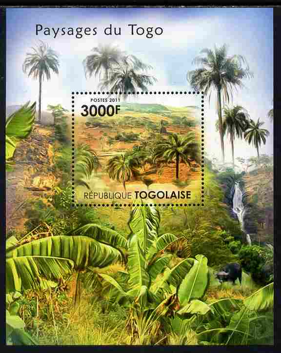 Togo 2011 Landscapes of Togo perf s/sheet unmounted mint , stamps on , stamps on  stamps on tourism, stamps on  stamps on trees