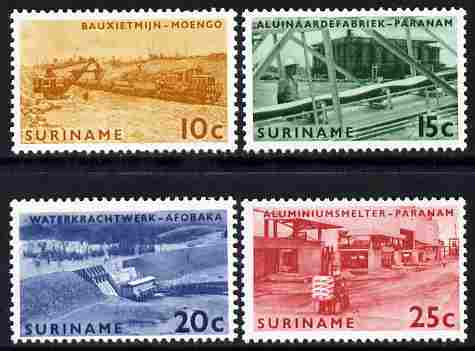 Surinam 1965 Opening of Brokopondo Power Station set of 4 unmounted mint, SG 563-66, stamps on energy, stamps on dams, stamps on irrigation, stamps on civil engineering