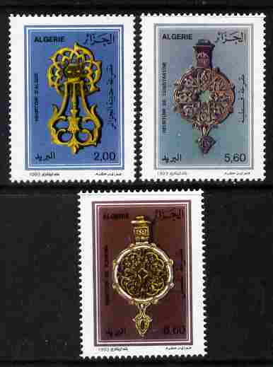 Algeria 1993 Door Knockers perf set of 3 unmounted mint SG 1117-19, stamps on artefacts