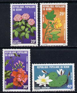 Benin 1979 Flowers set of 4 unmounted mint, SG 736-9, stamps on flowers