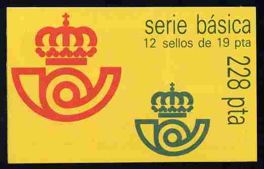Spain 1987 Juan Carlos 228p booklet complete and fine, SG SB4, stamps on xxx