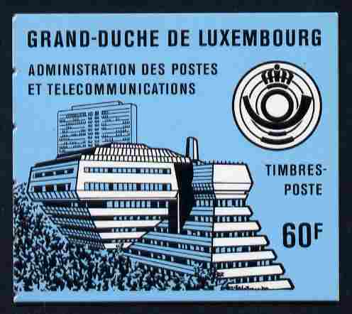 Luxembourg 1986-88 Robert Schuman 60f booklet (blue cover) complete and pristine, SG SB6a, stamps on constitutions