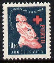 Yugoslavia 1948 Postage Due - Red Cross 50punmounted mint SG D595, stamps on red cross